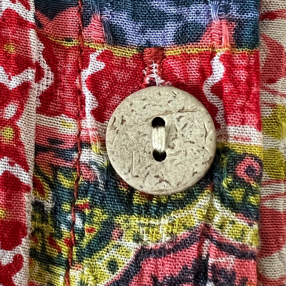 Jones NY Multicolor Patchwork Blouse Boho Floral … - image 12